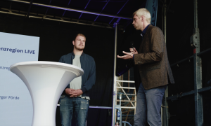 Podiumdiskussion auf Bühne Südermarkt